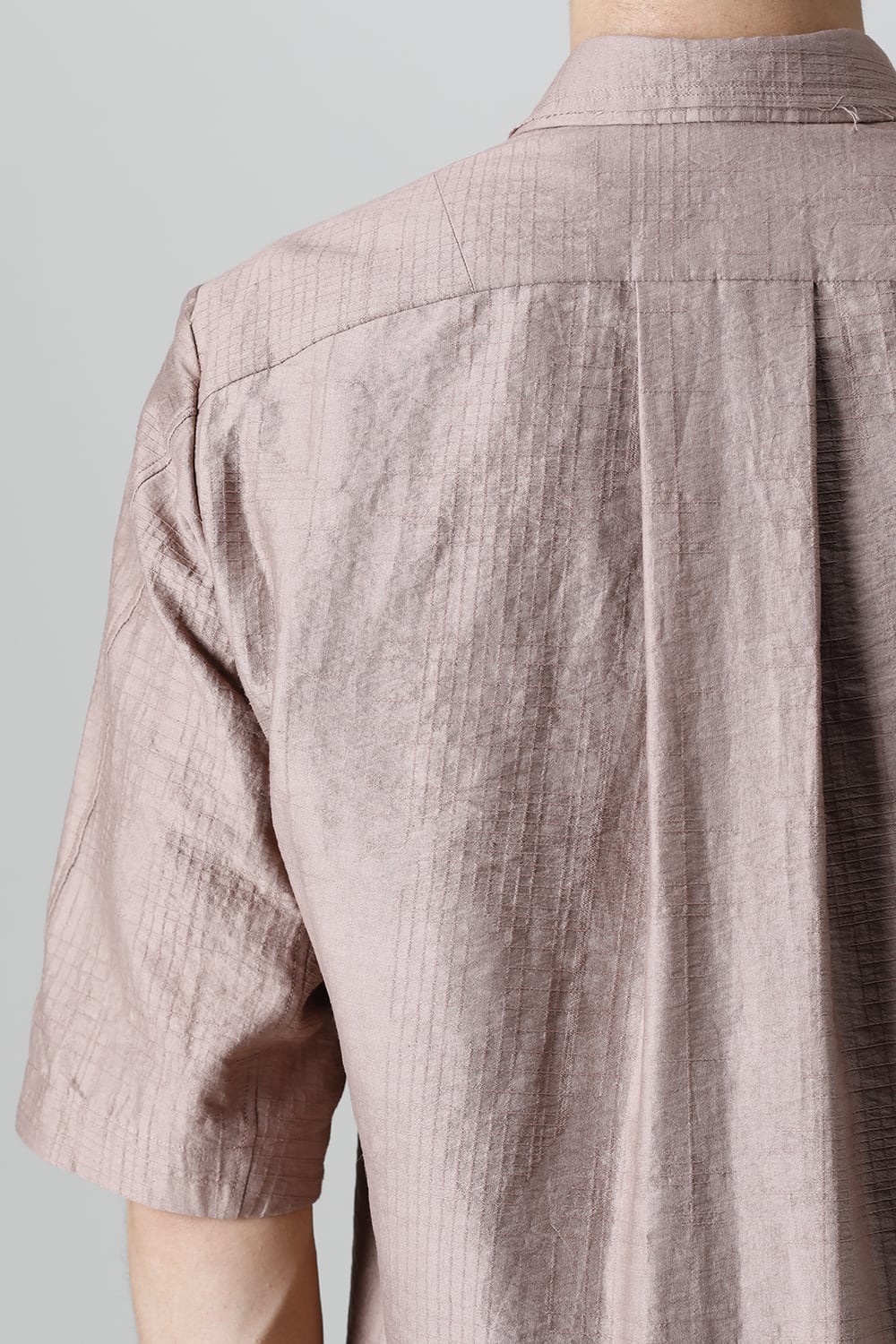 Short sleeve shirt Shadow jacquard  Pink Gray