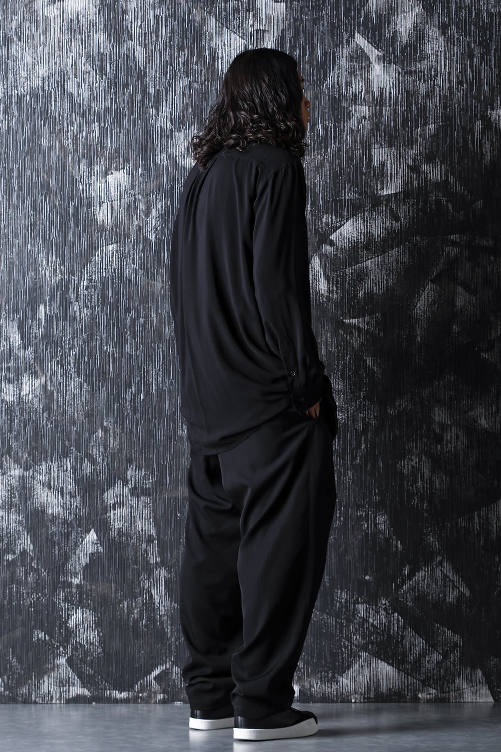 Embroidery Fine string Wool gabardine Pants