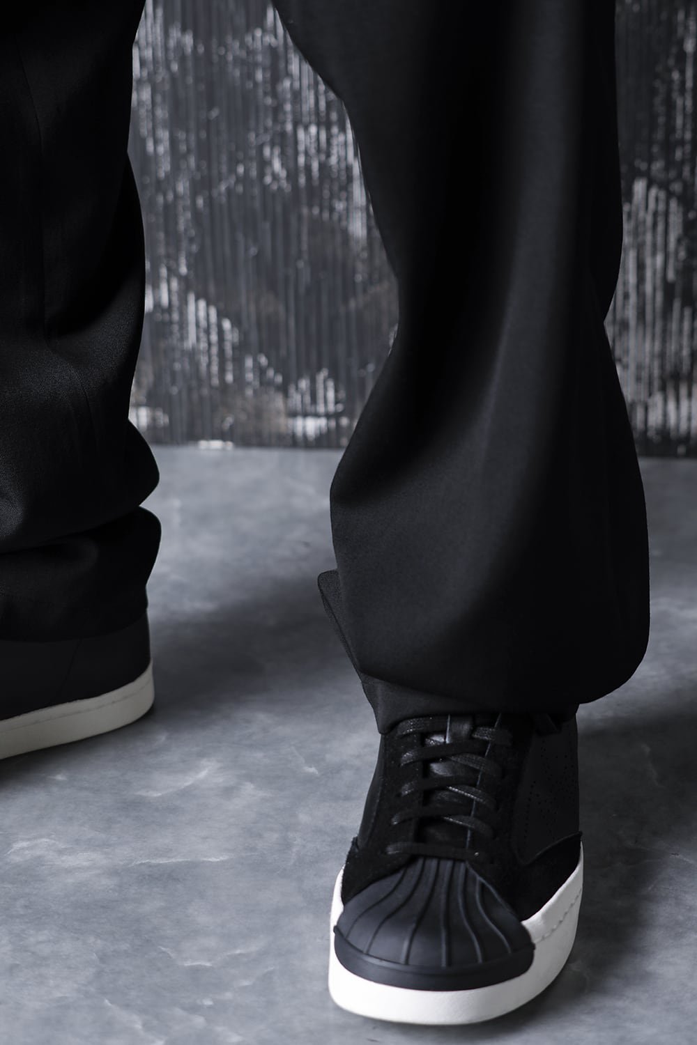 Embroidery Fine string Wool gabardine Pants