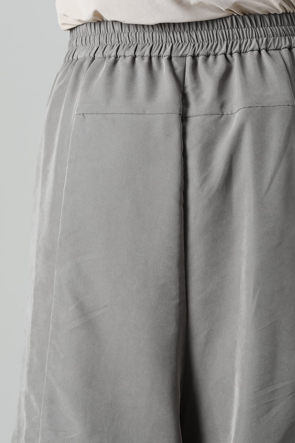 Baggy cropped pants rayon/polyester poplin  Olive