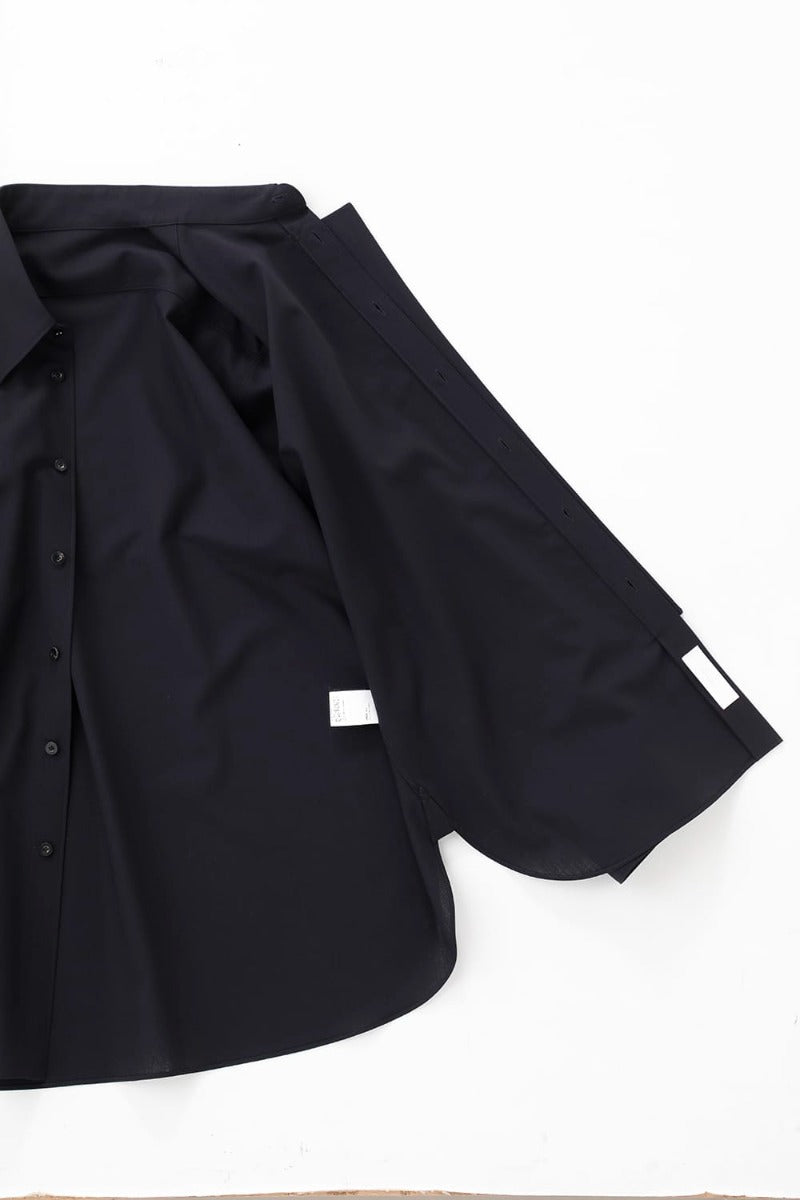 Ornamental Fly Front Shirt cool wool