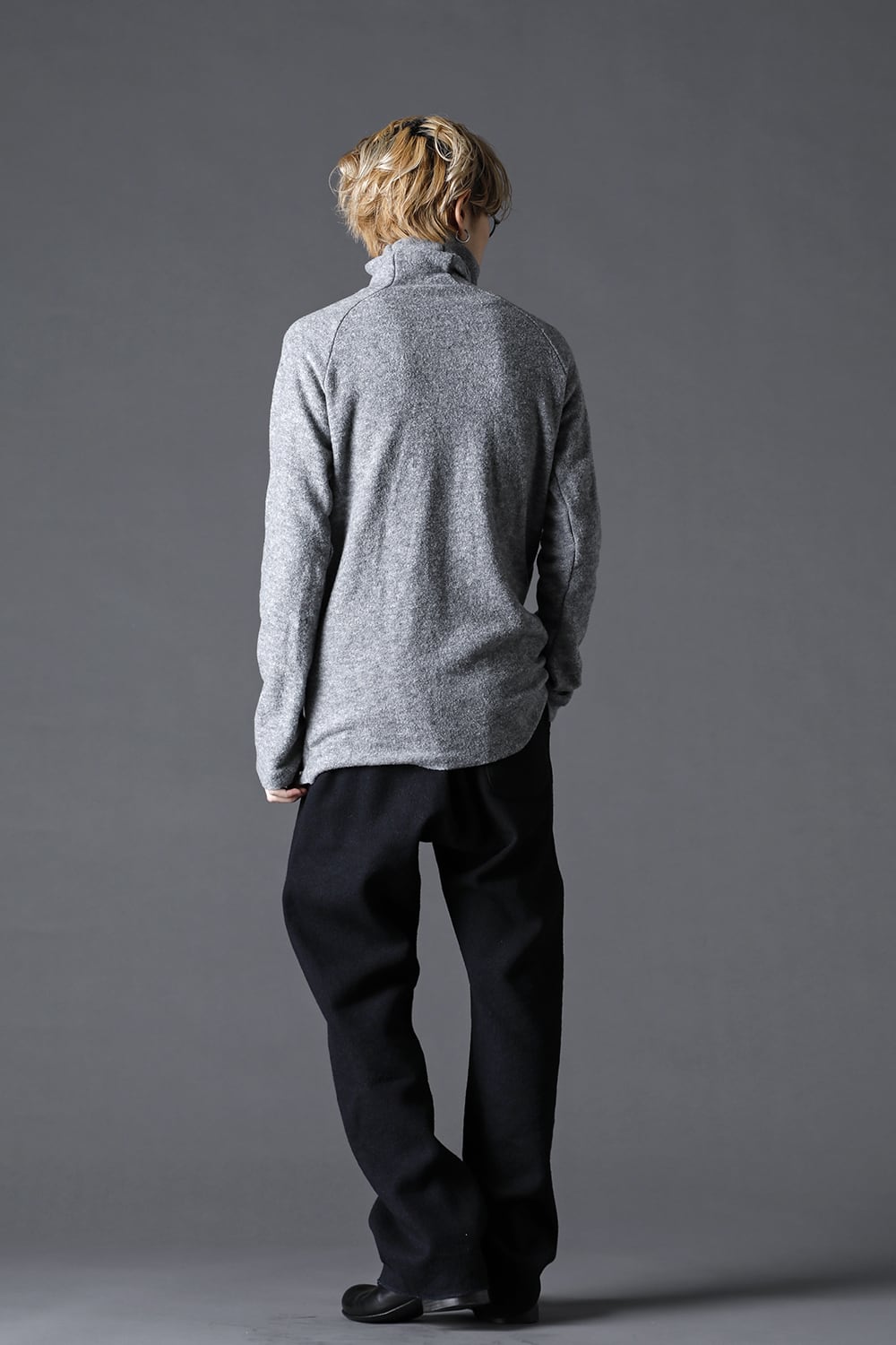 New Boucle Knit Bottle Neck D.Gray