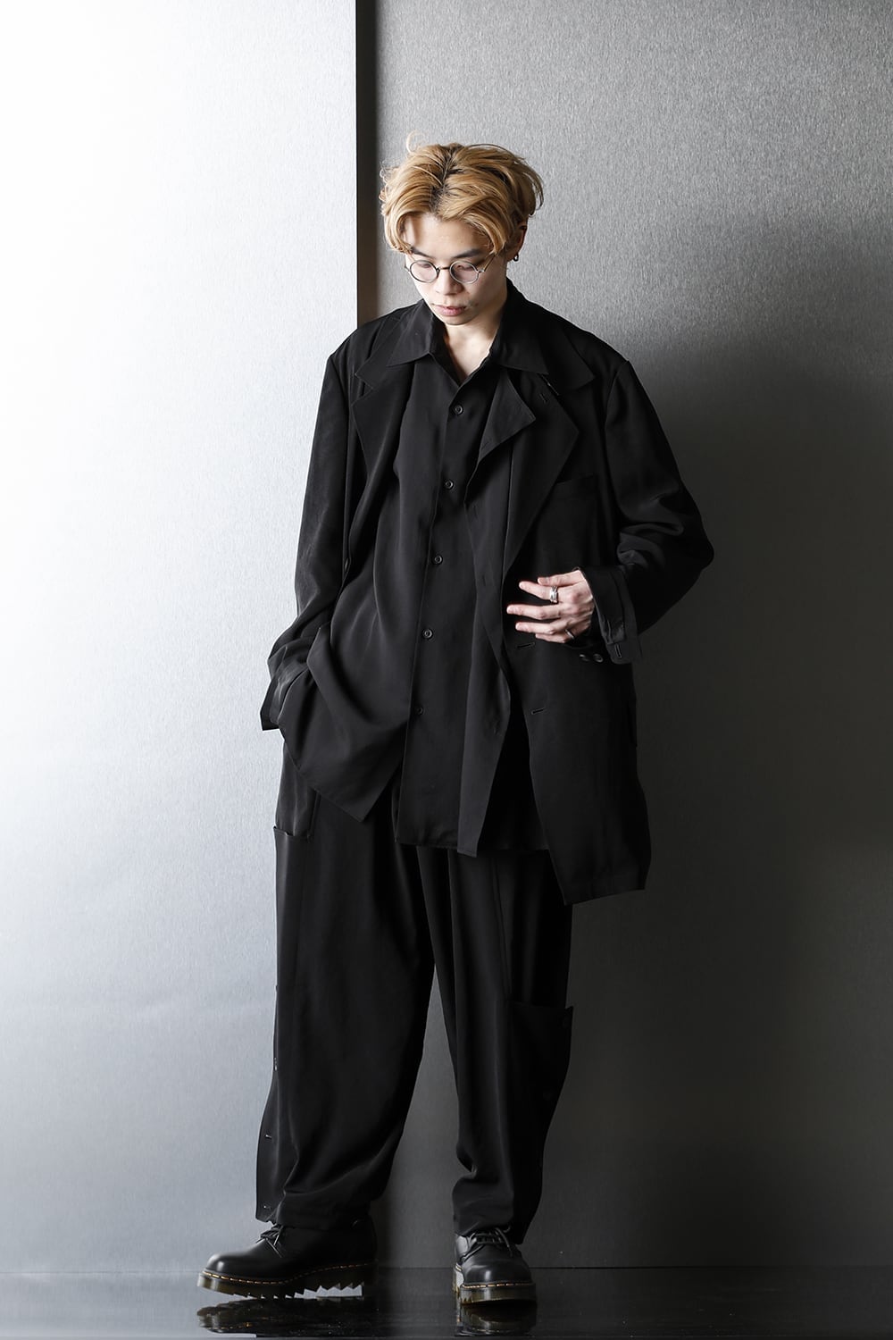 Side button Tuxedo cloth Pants