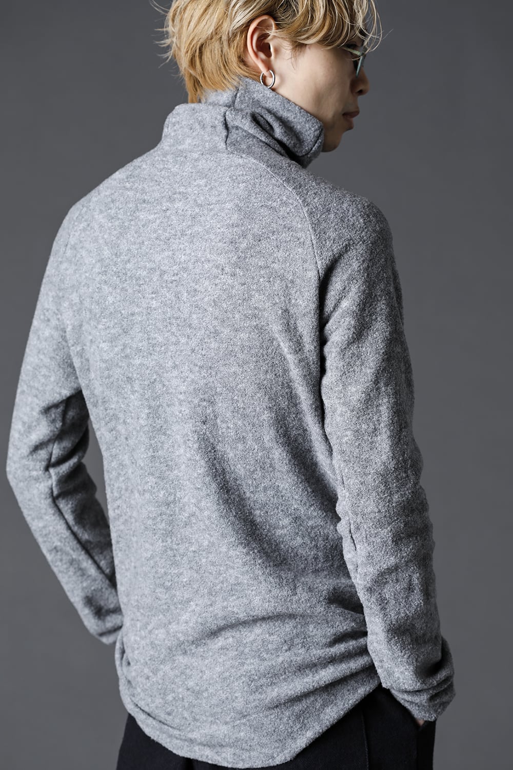 New Boucle Knit Bottle Neck D.Gray