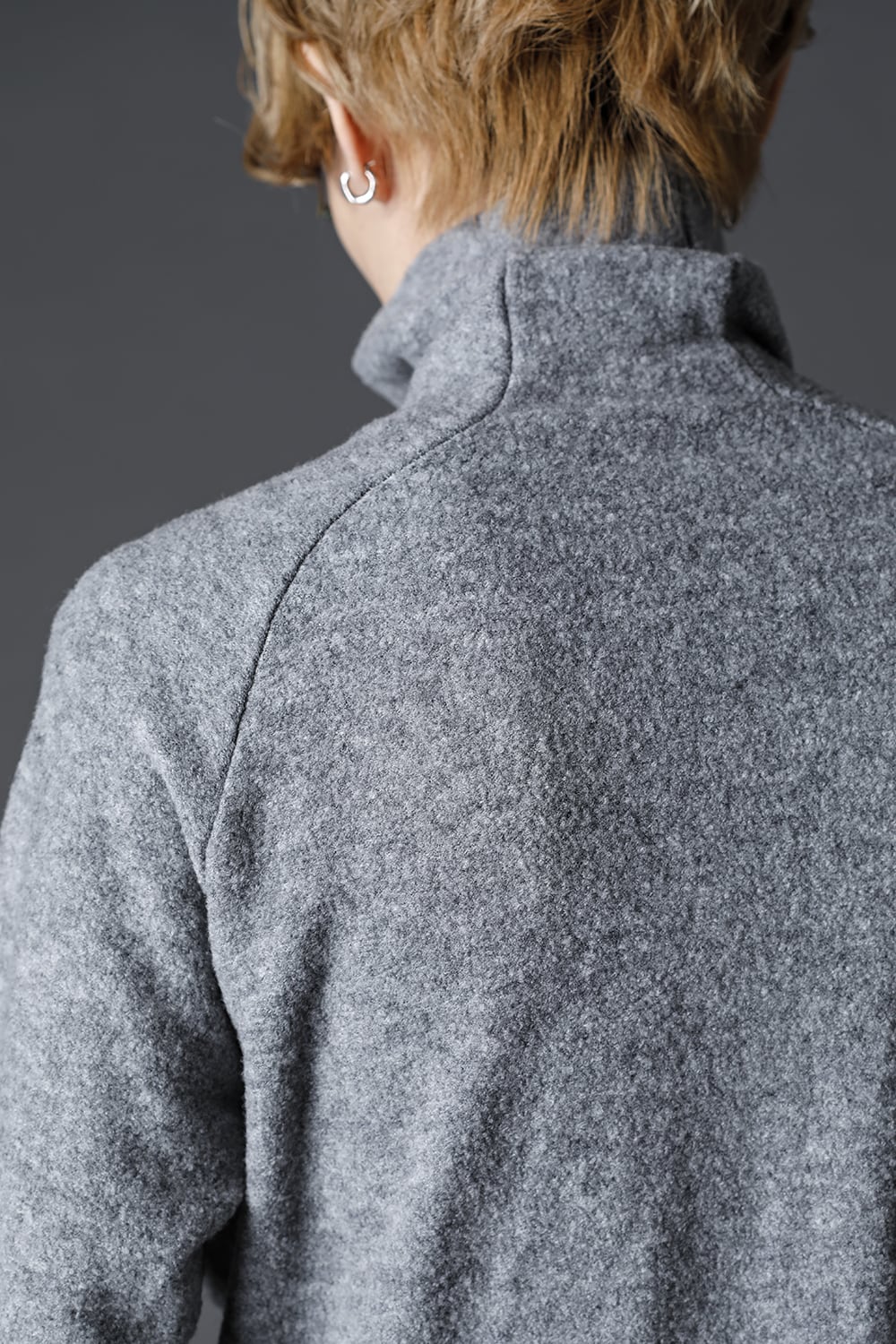 New Boucle Knit Bottle Neck D.Gray