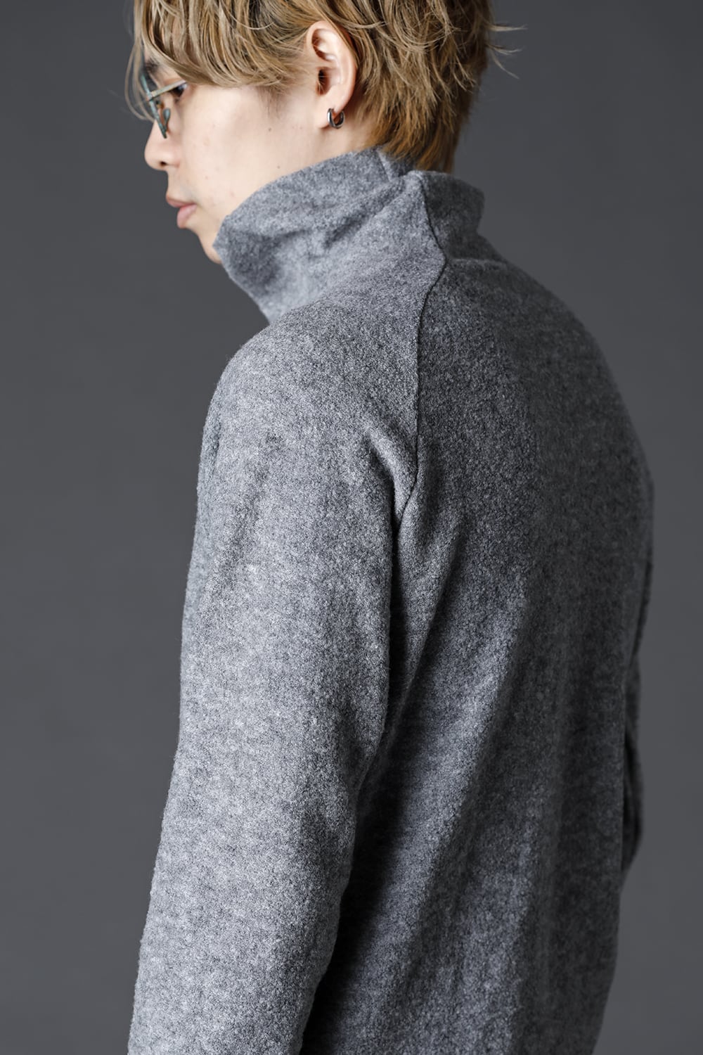 New Boucle Knit Bottle Neck D.Gray