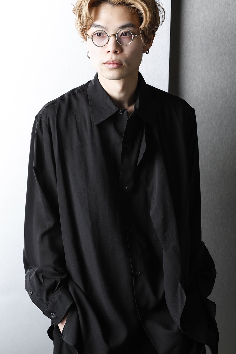 Left Double tencel Blouse