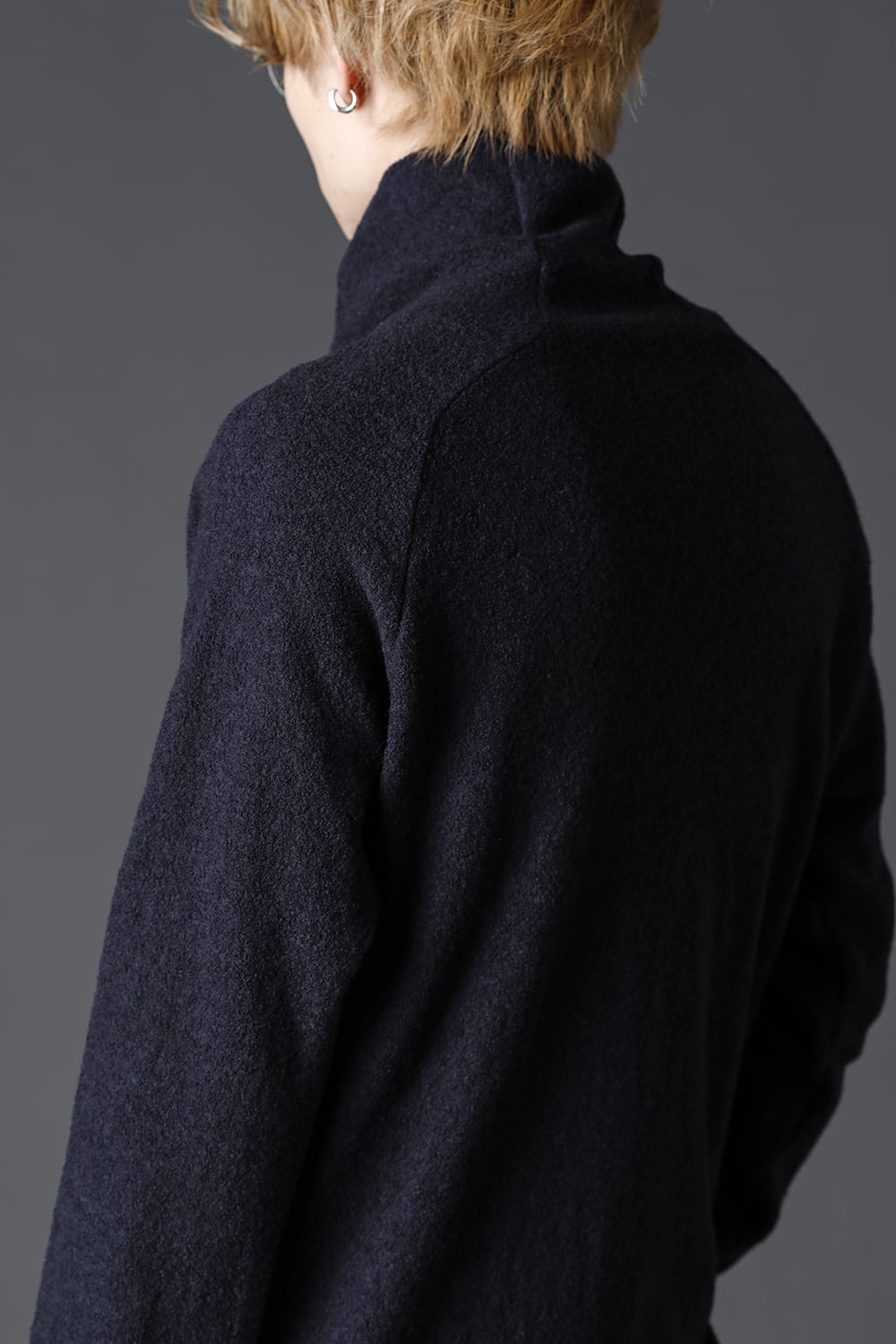 New Boucle Knit Bottle Neck D.Navy