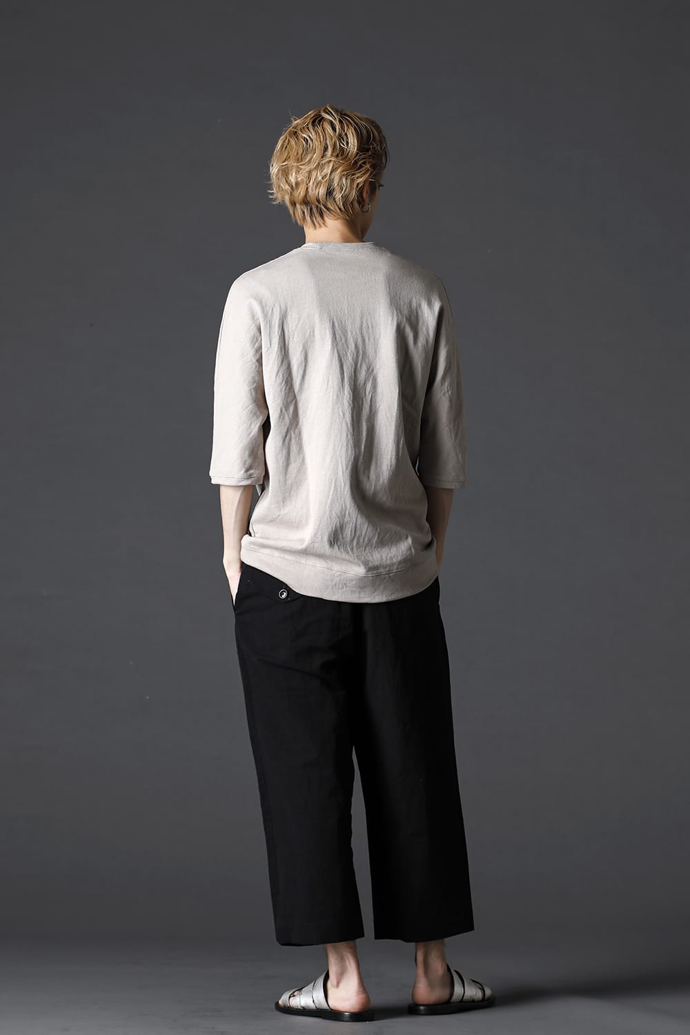 Medium Jersey Half Dolman Sleeve T-shirts Gray Beige