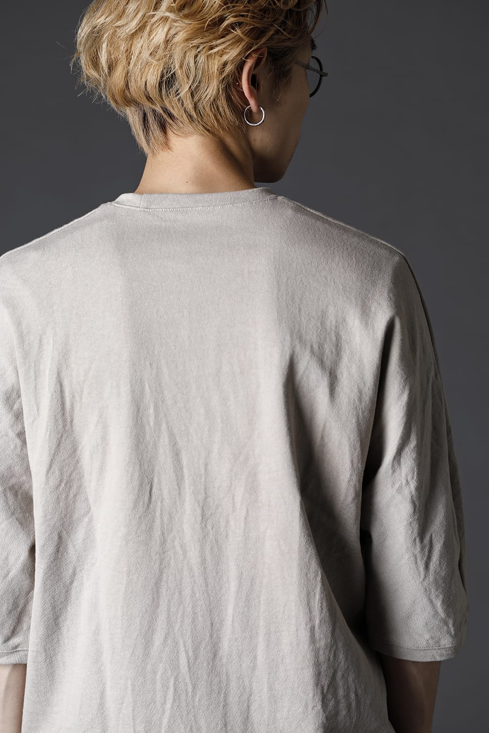 Medium Jersey Half Dolman Sleeve T-shirts Gray Beige