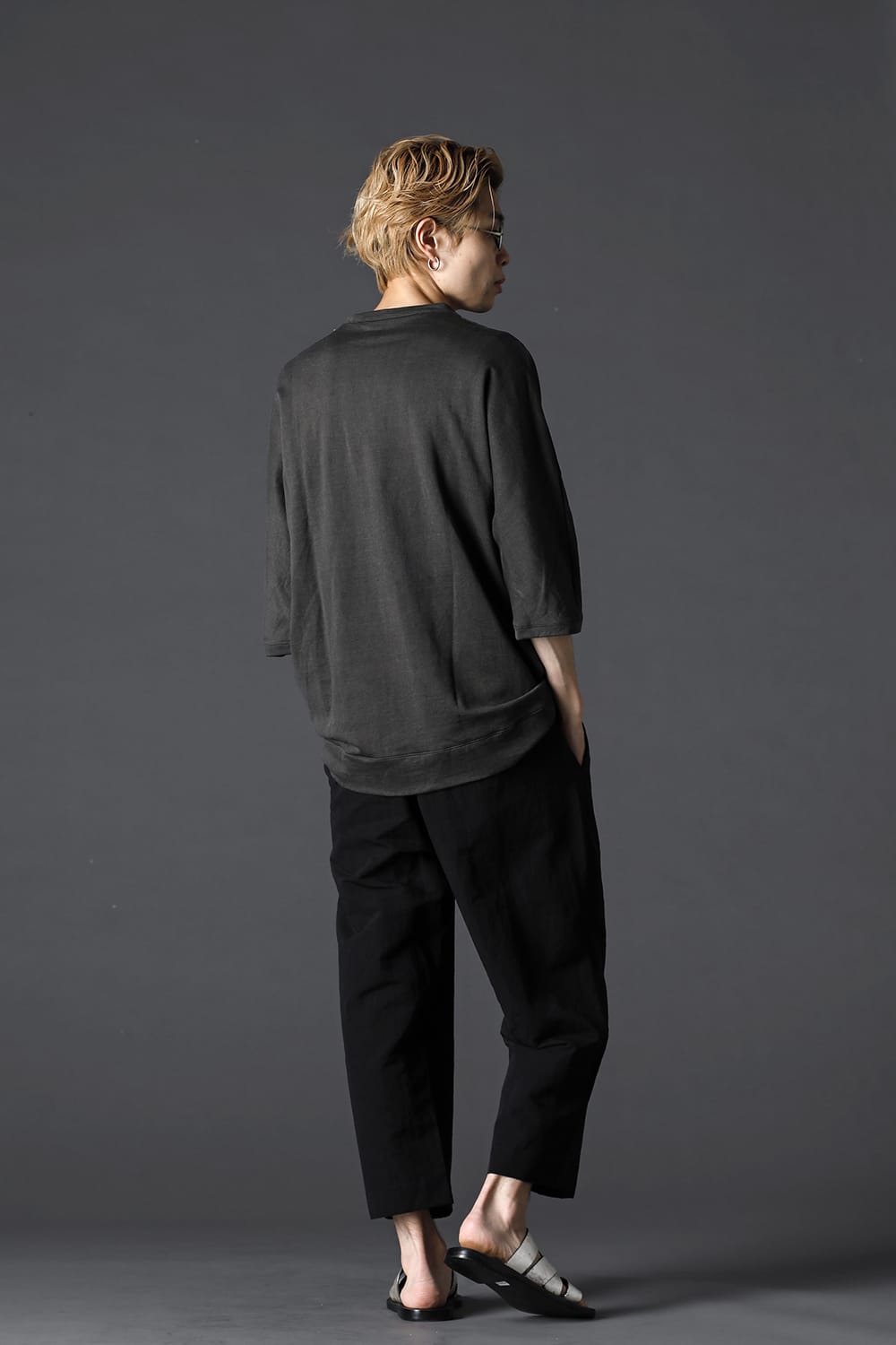 Mini Fleece Half Dolman Sleeve T-shirts Carbon