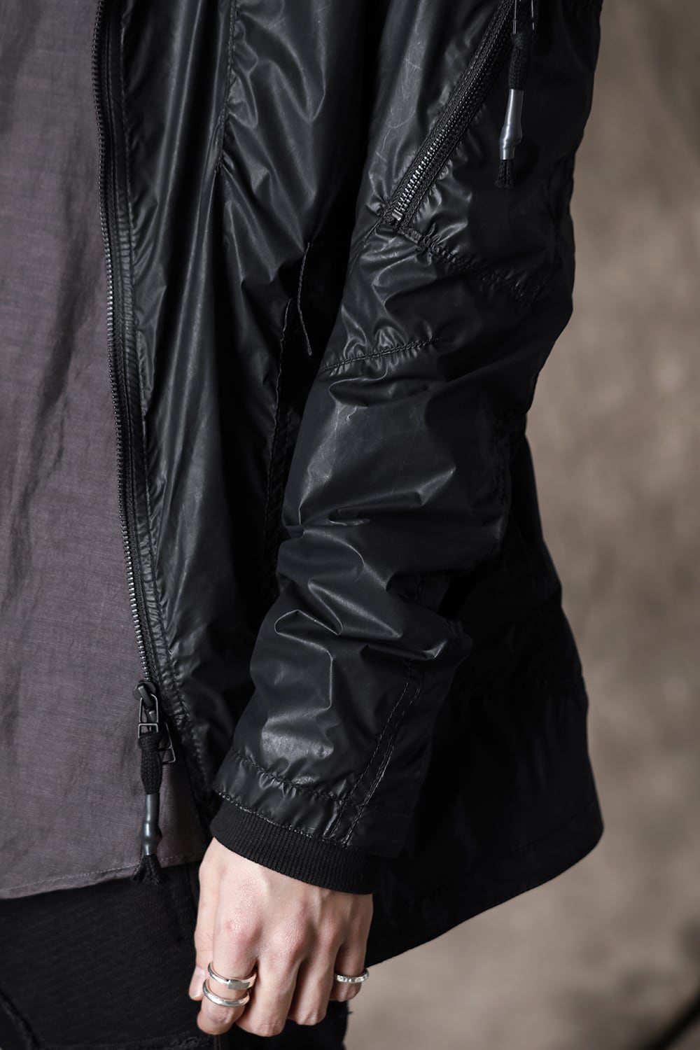 Carbon coated nylon jacket