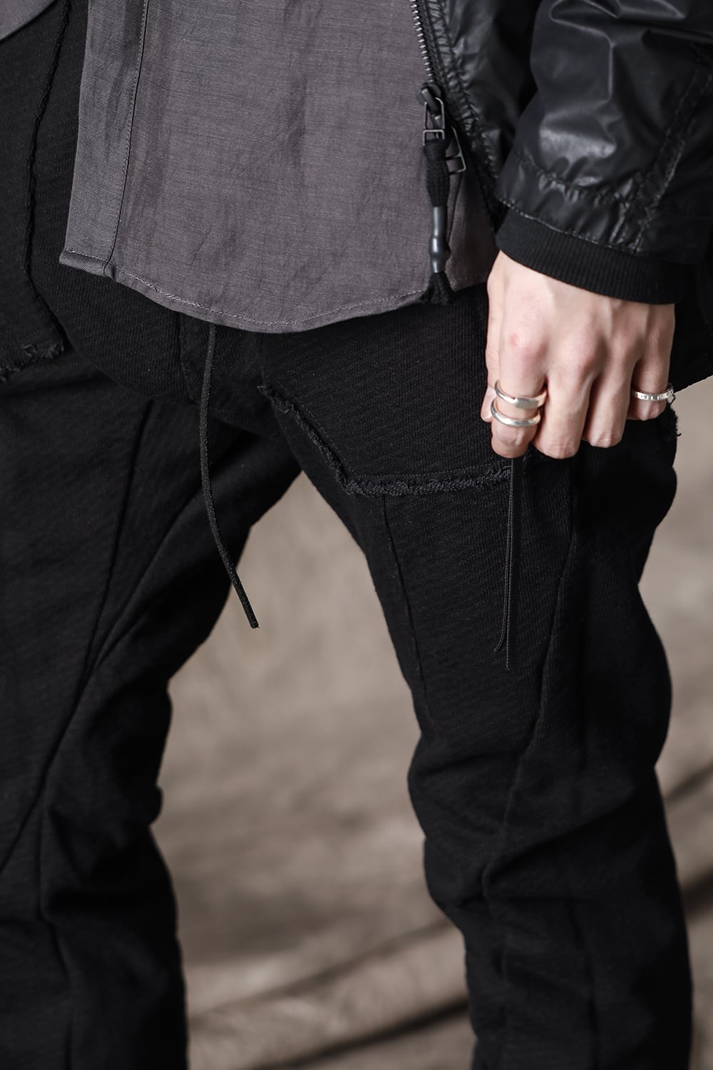 Heavy Cotton Jersey Drop Crotch Easy Pants