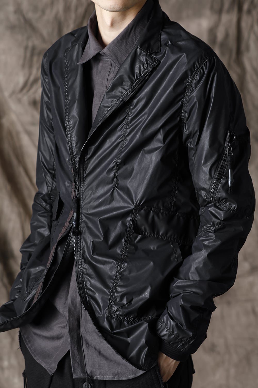 Carbon coated nylon jacket