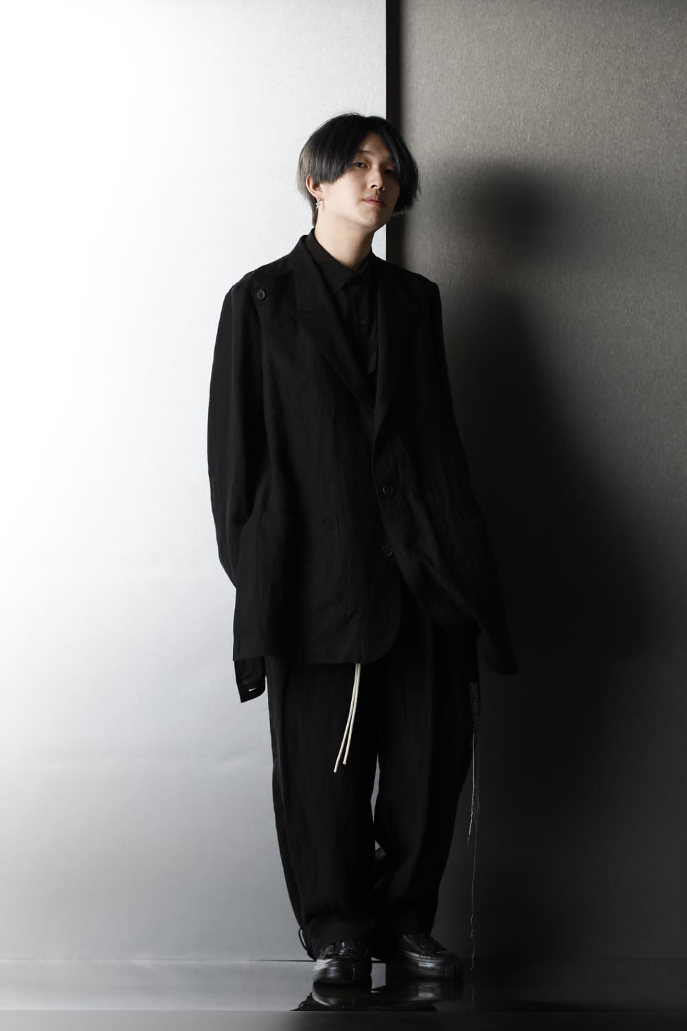 Linen jacket with Double emblem