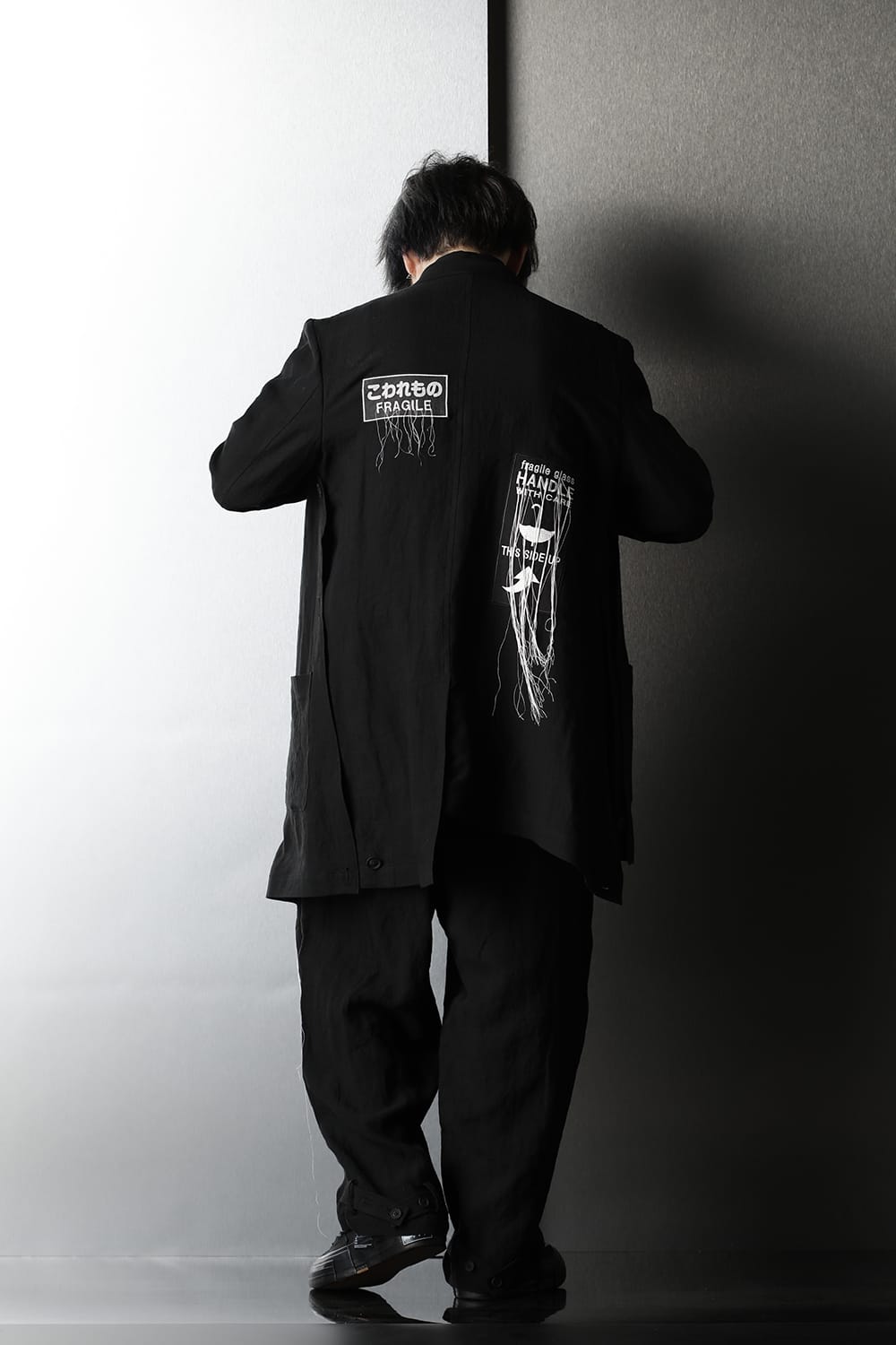 Linen jacket with Double emblem