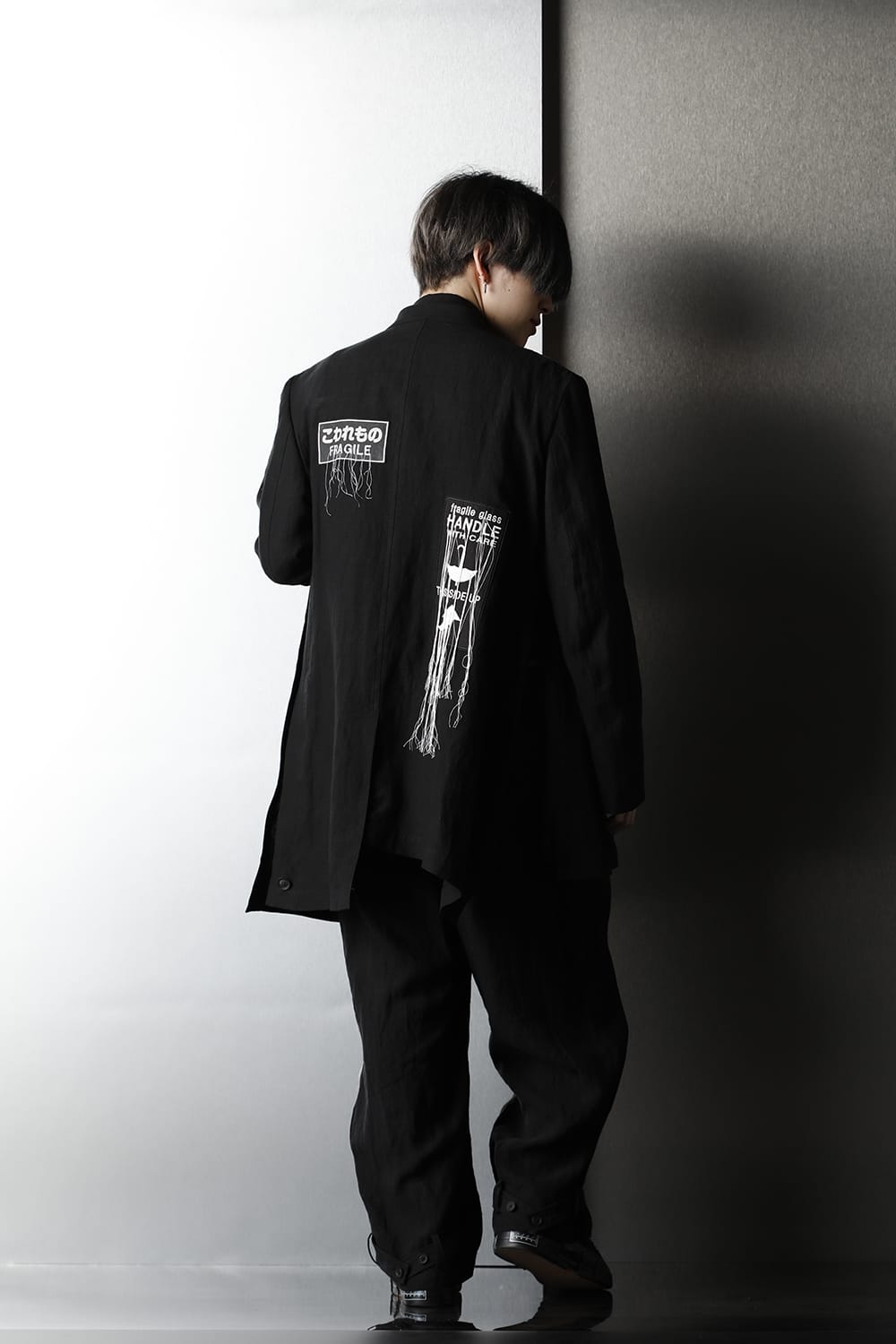 Linen jacket with Double emblem