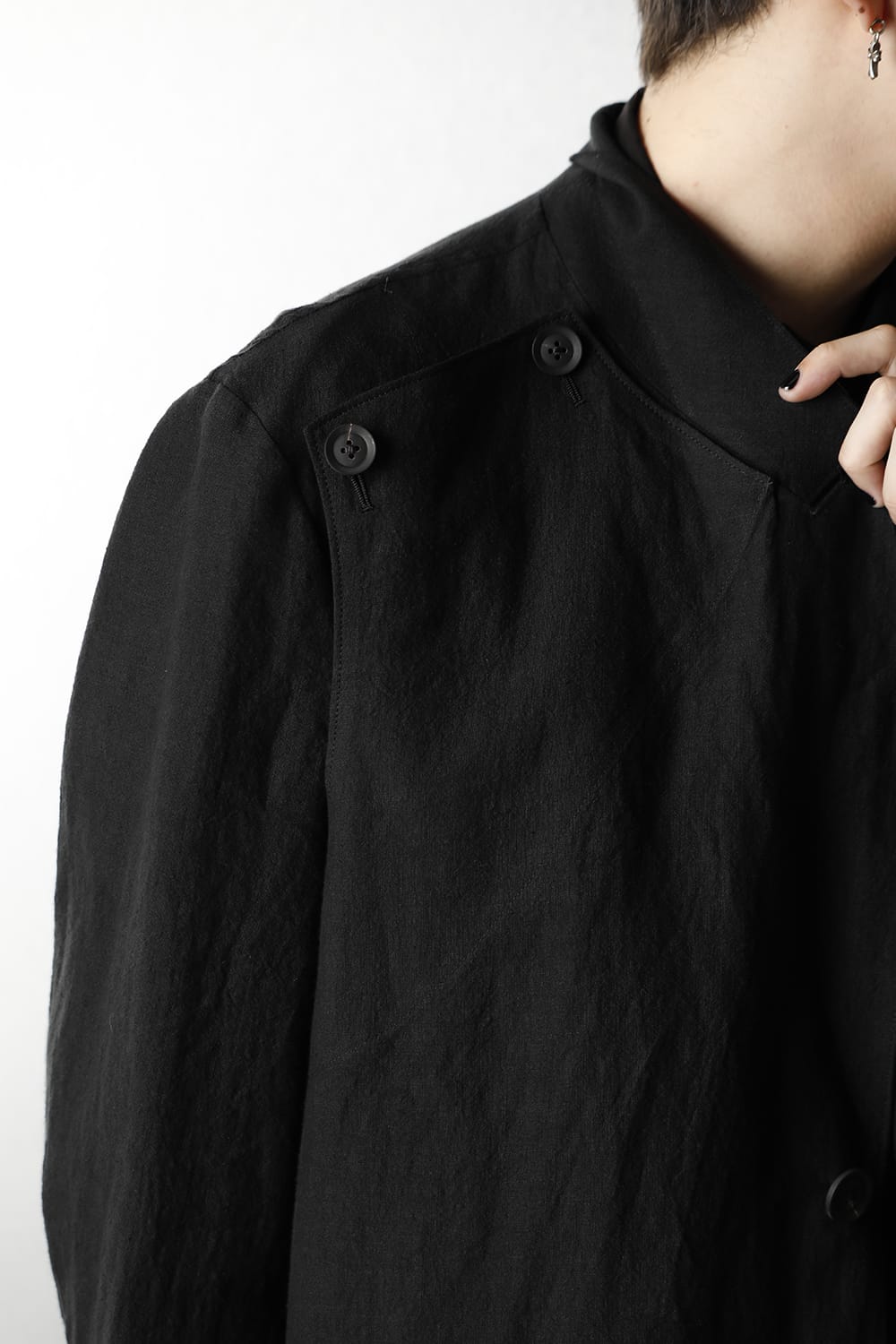 Linen jacket with Double emblem