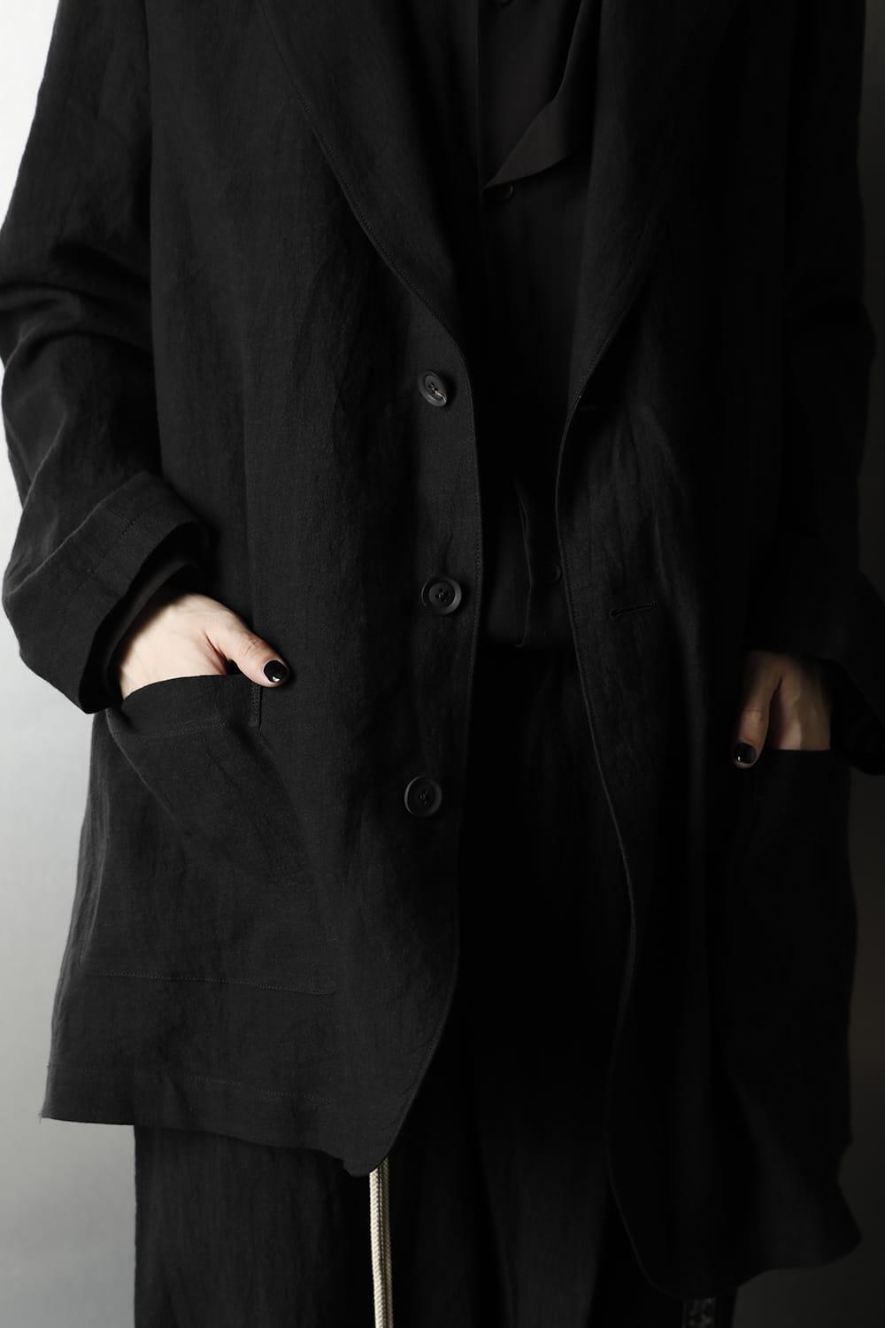 Linen jacket with Double emblem