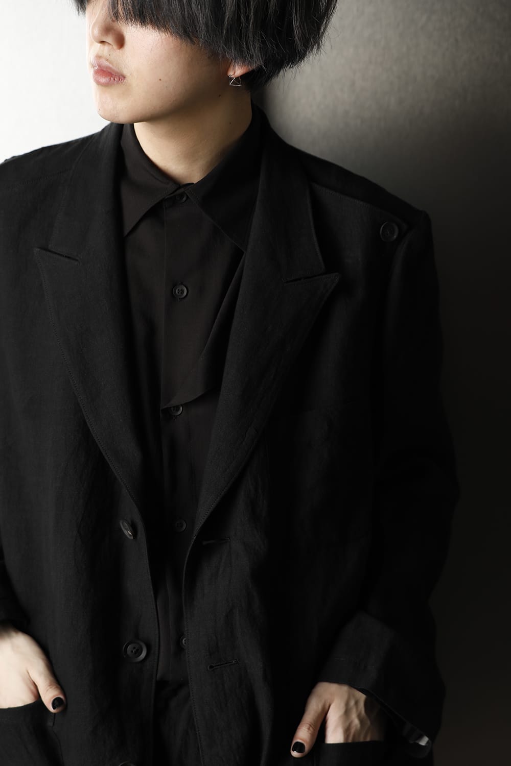 Linen jacket with Double emblem