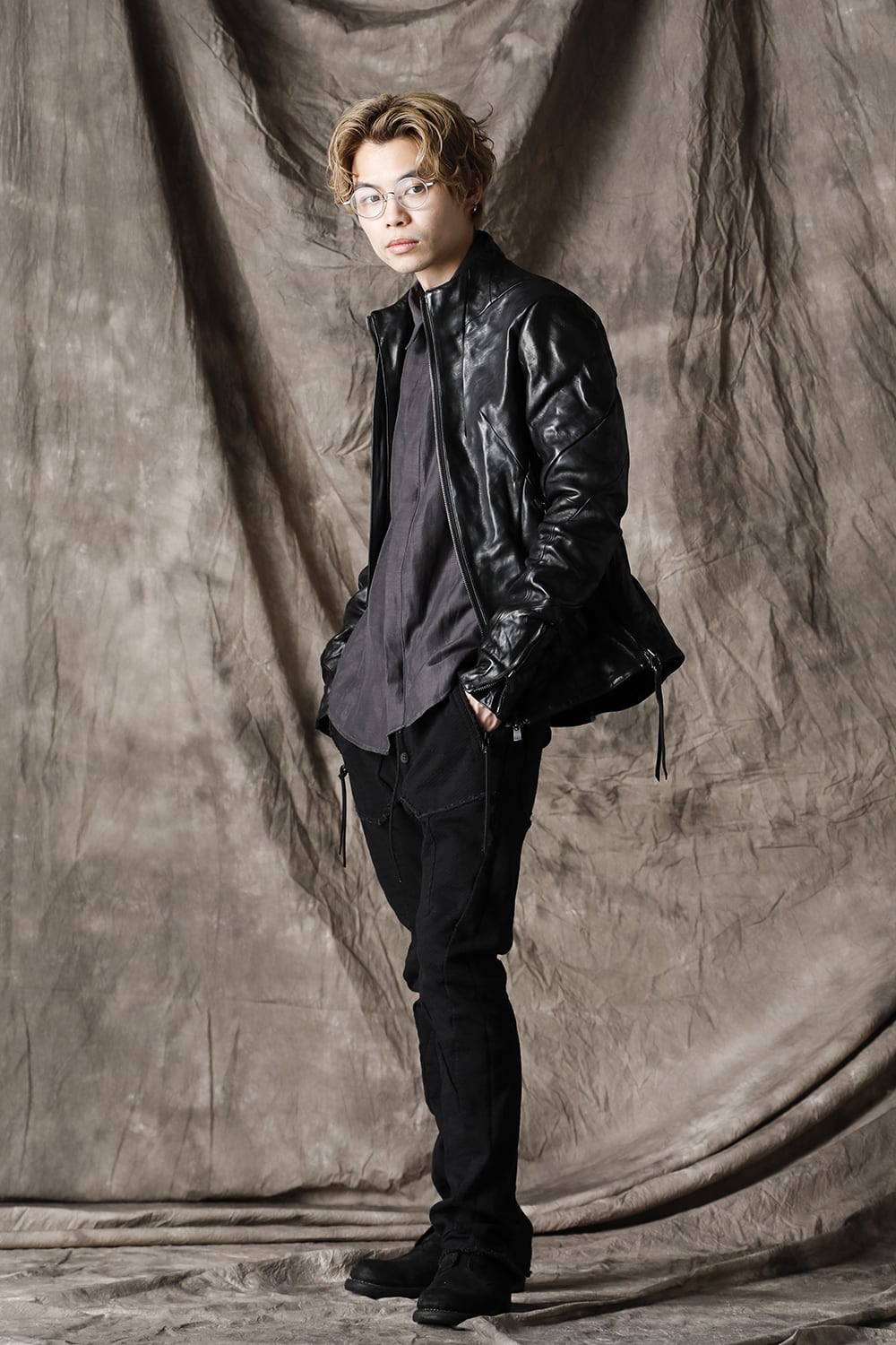 Heavy Cotton Jersey Drop Crotch Easy Pants