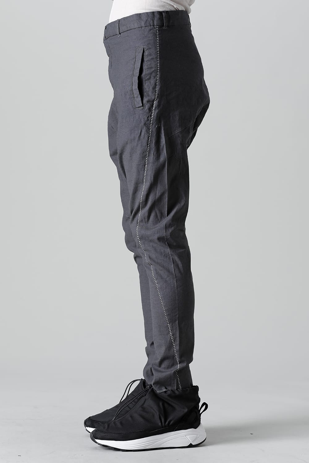 リネンジャージー ソリッド Graphite Gray