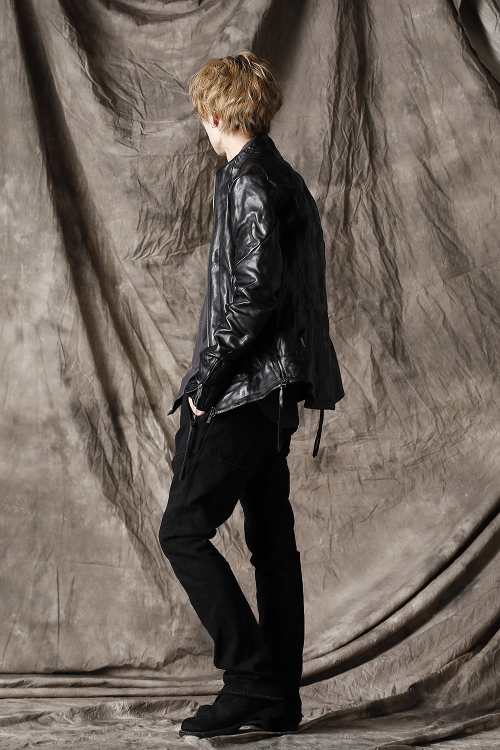 Limited Horse Leather High-Neck Jacket Black