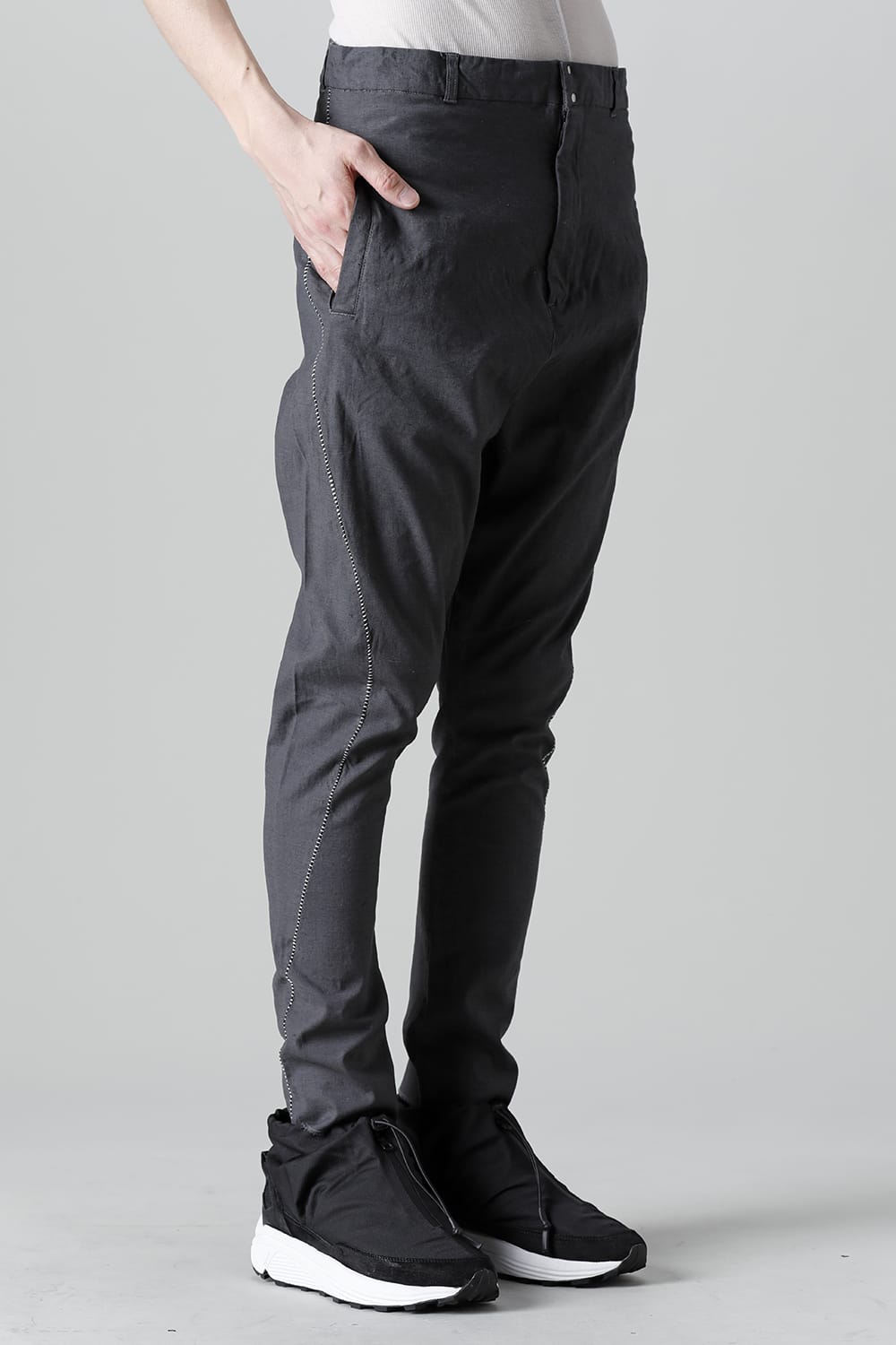 リネンジャージー ソリッド Graphite Gray