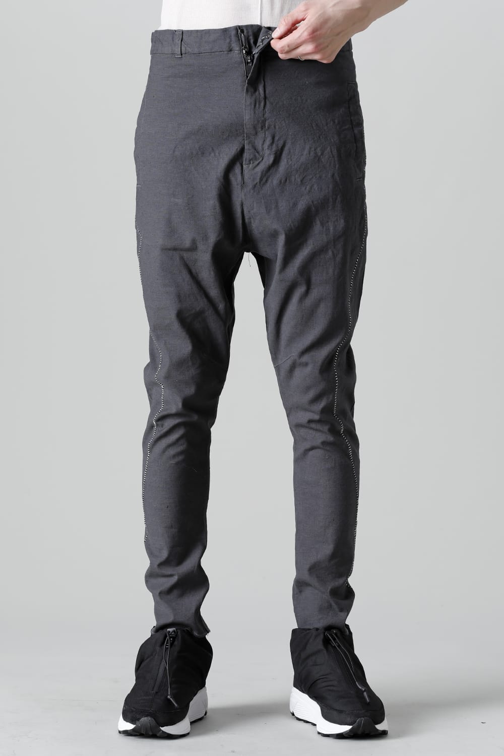 リネンジャージー ソリッド Graphite Gray