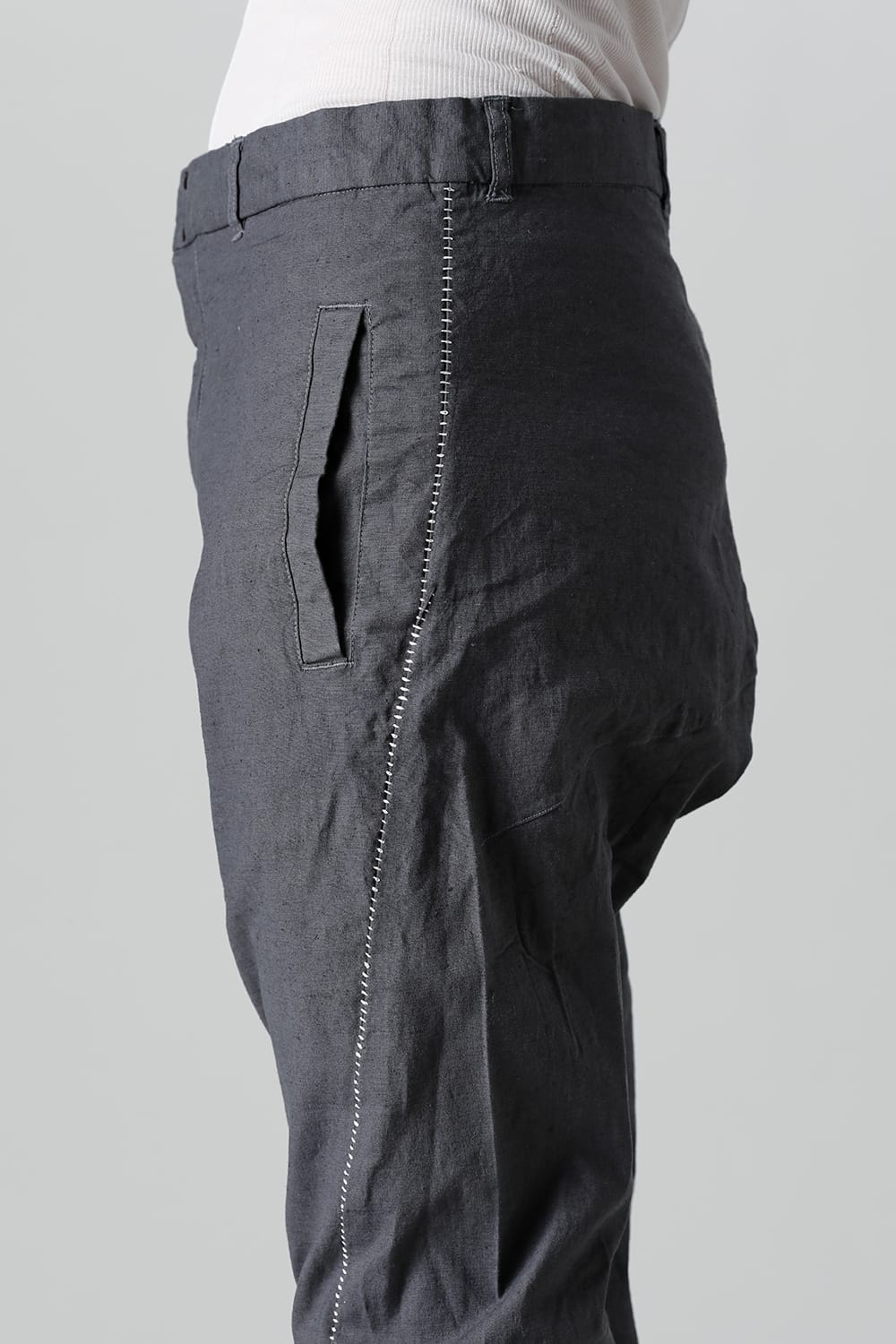 リネンジャージー ソリッド Graphite Gray