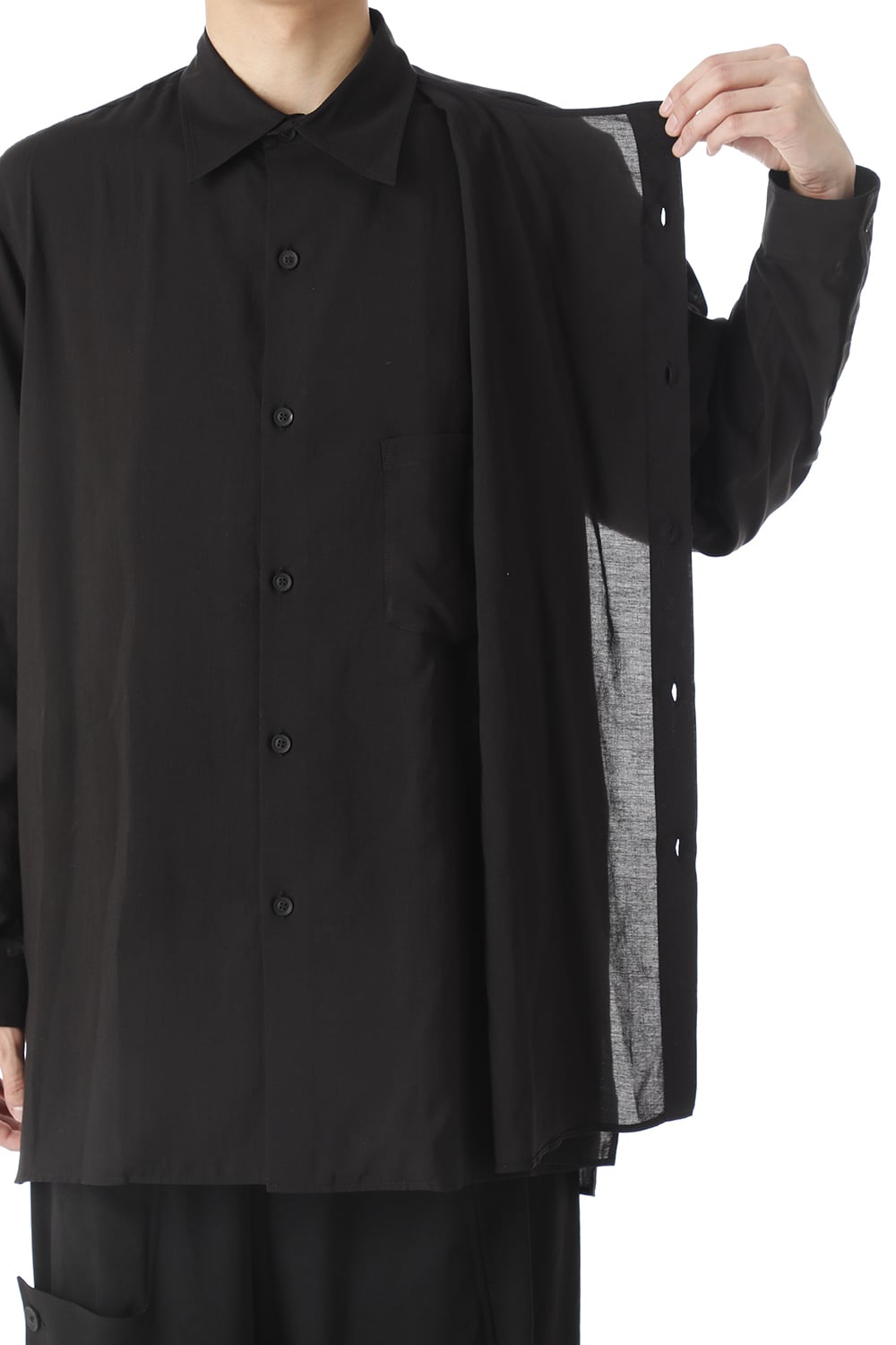 Left Double tencel Blouse