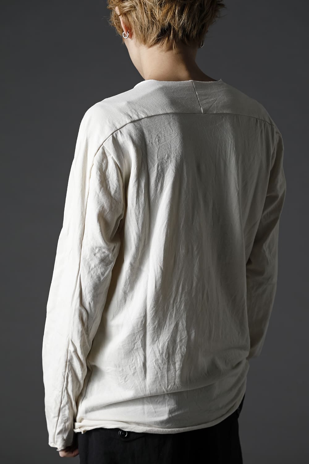 Micro Pile Cotton Long Sleeve T-Shirts Beige