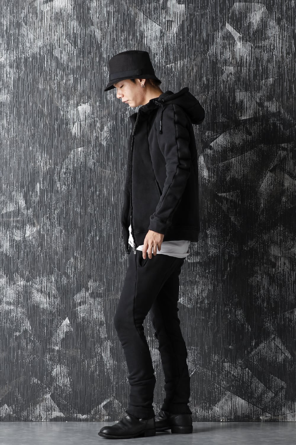 Hyper stretch Cotton jersey Drop Crotch Sim pants Black