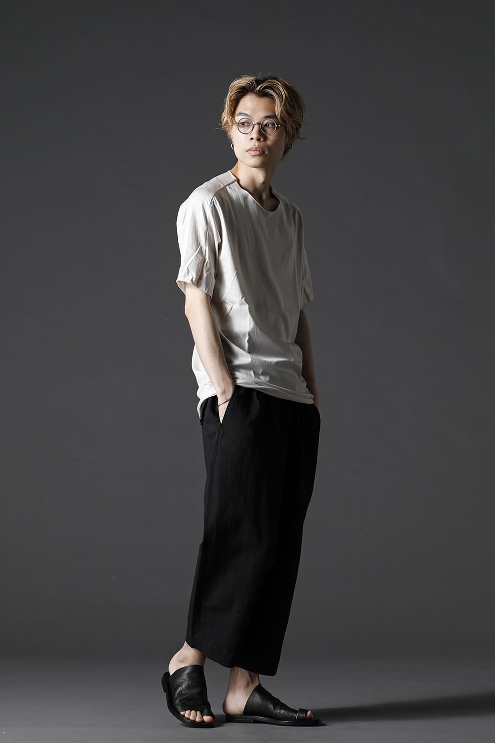 シルケット コットン ショートスリーブ カットソー ベージュ