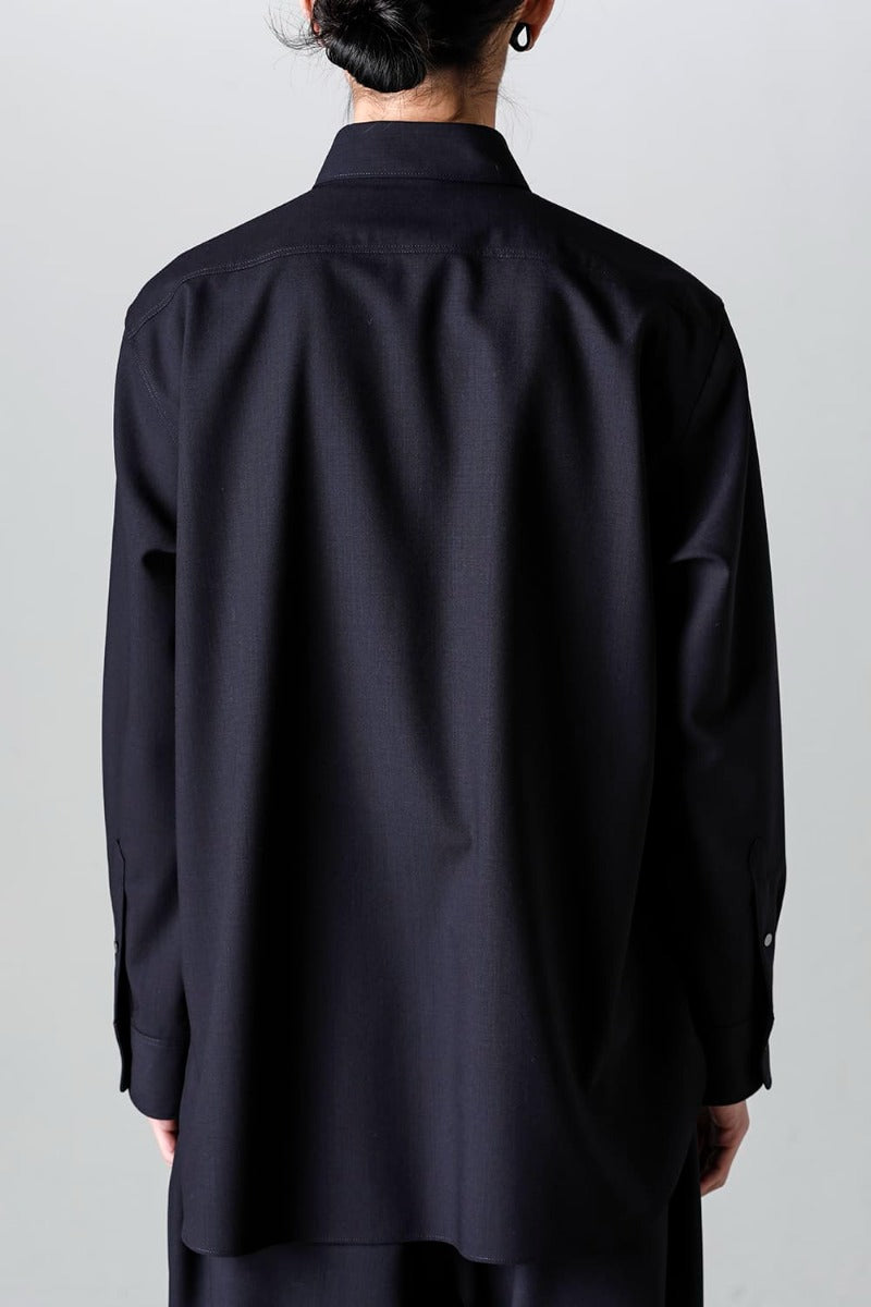 Ornamental Fly Front Shirt cool wool