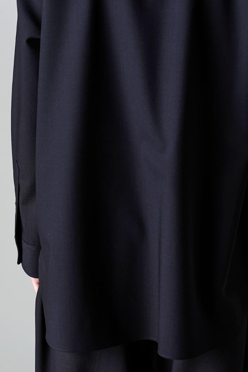 Ornamental Fly Front Shirt cool wool