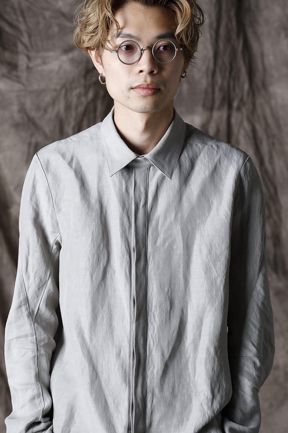 Linen & Rayon Shirt Dusty White