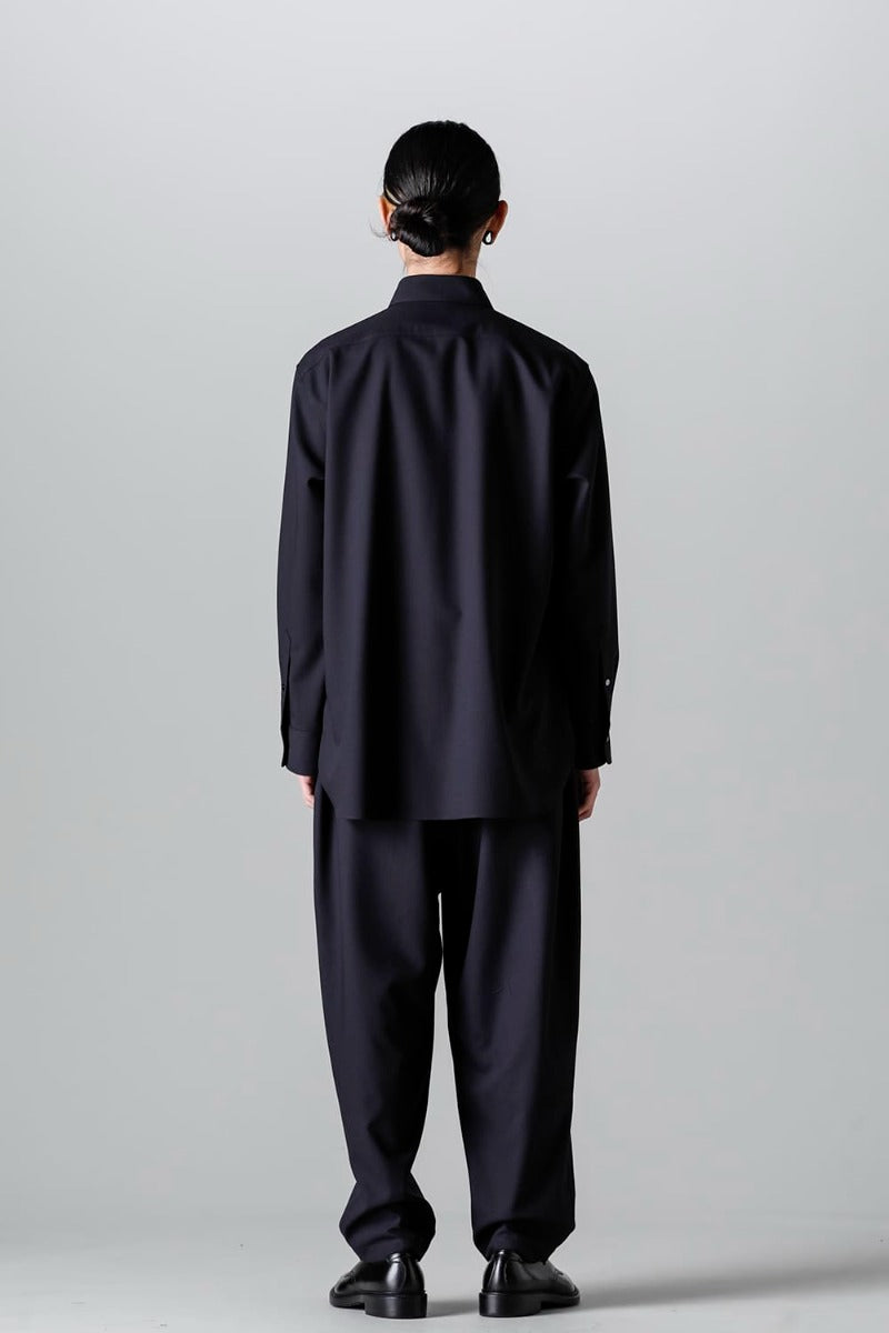 Ornamental Fly Front Shirt cool wool