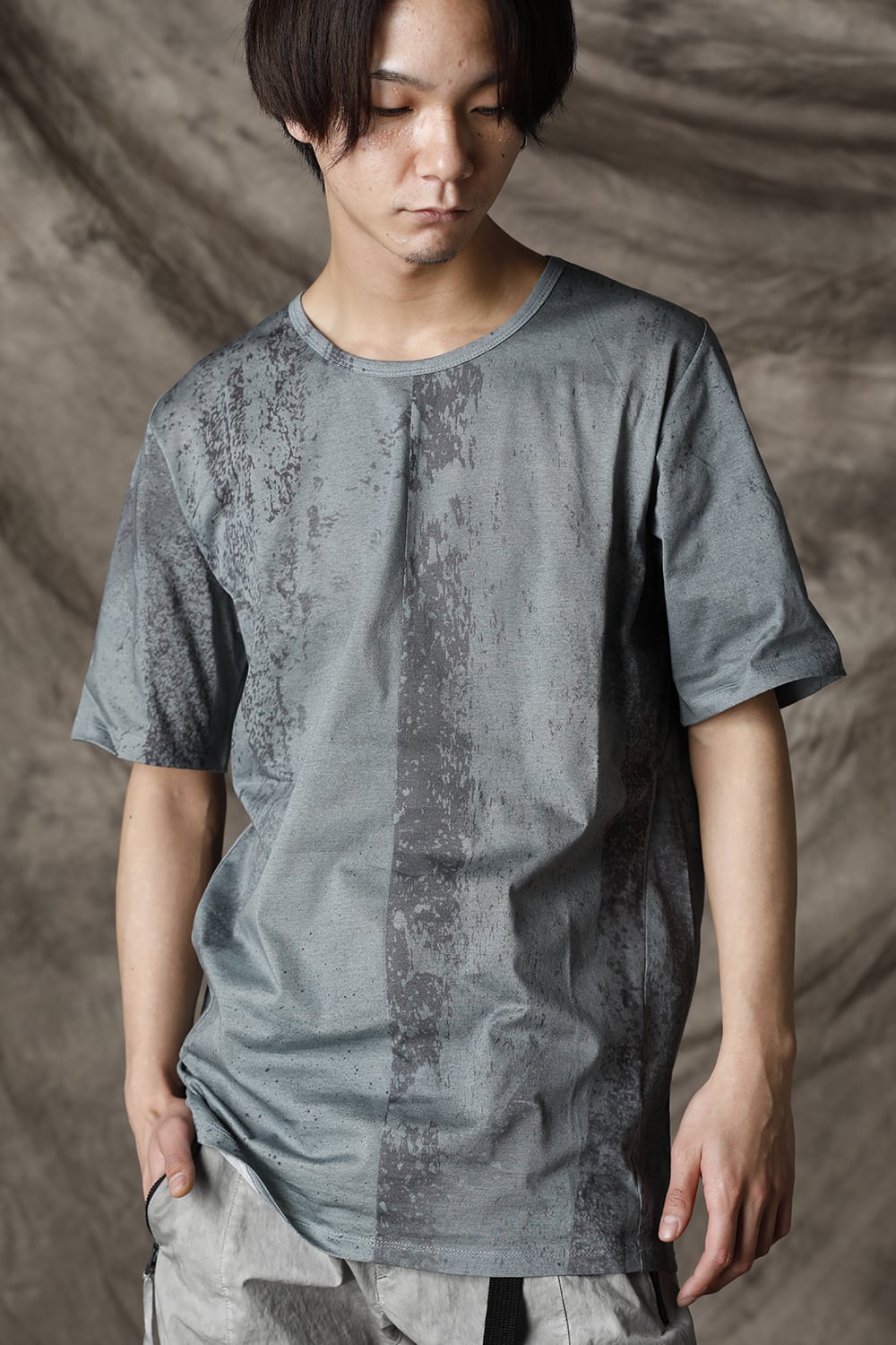 40 Jersey Stitch Print Half Sleeve T-Shirt Charcoal