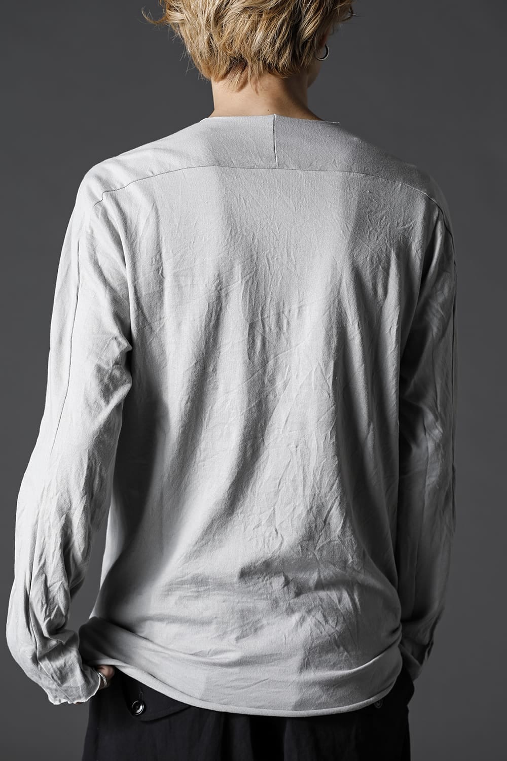 ライトウェイト コットン ジャージー ロング スリーブ カットソー ライトグレー