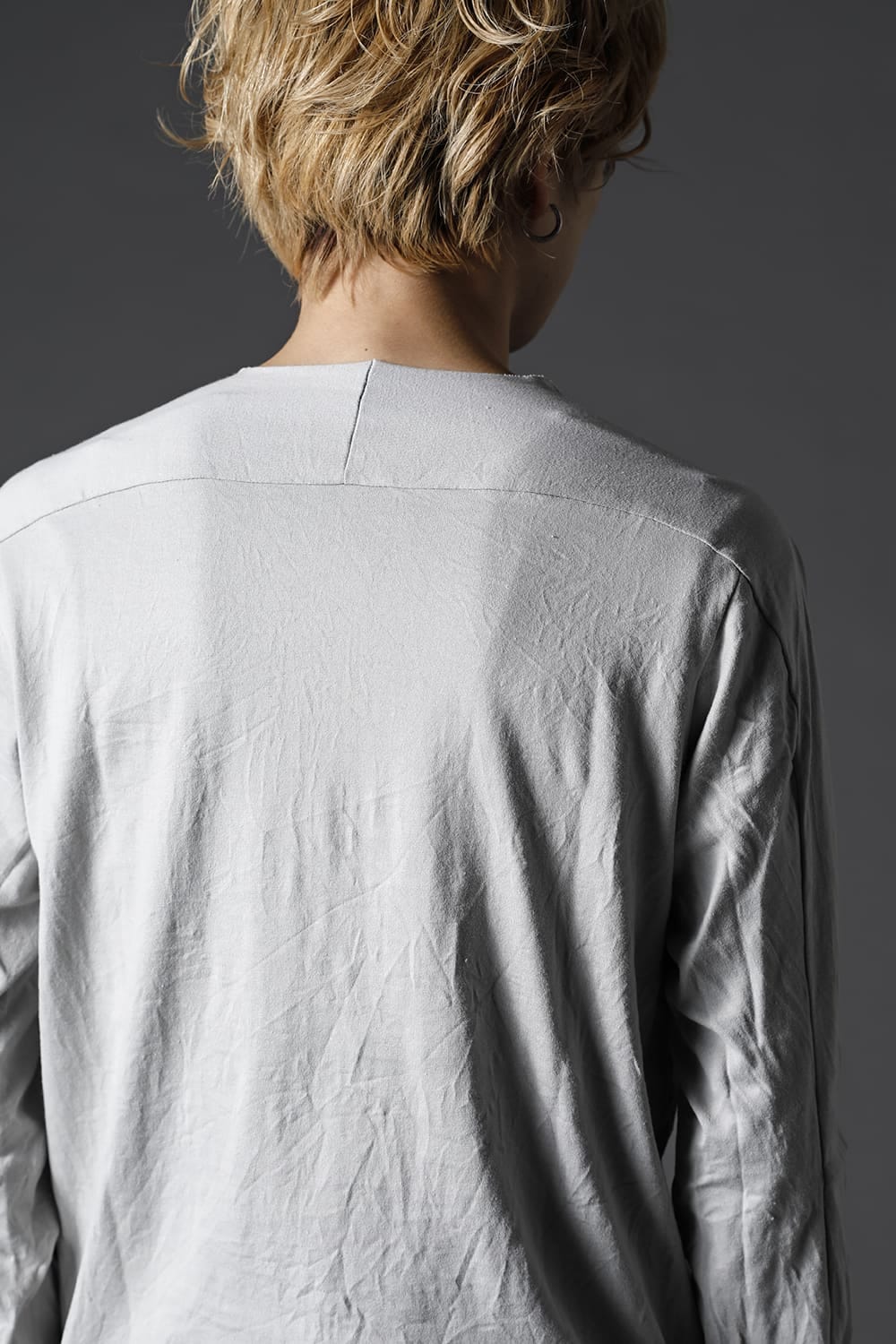 ライトウェイト コットン ジャージー ロング スリーブ カットソー ライトグレー