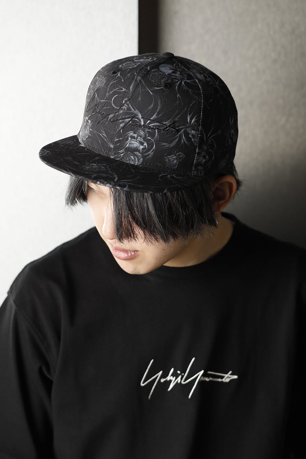 New Era × Yohji Yamamoto 59FIFTY YY Transcription print cap