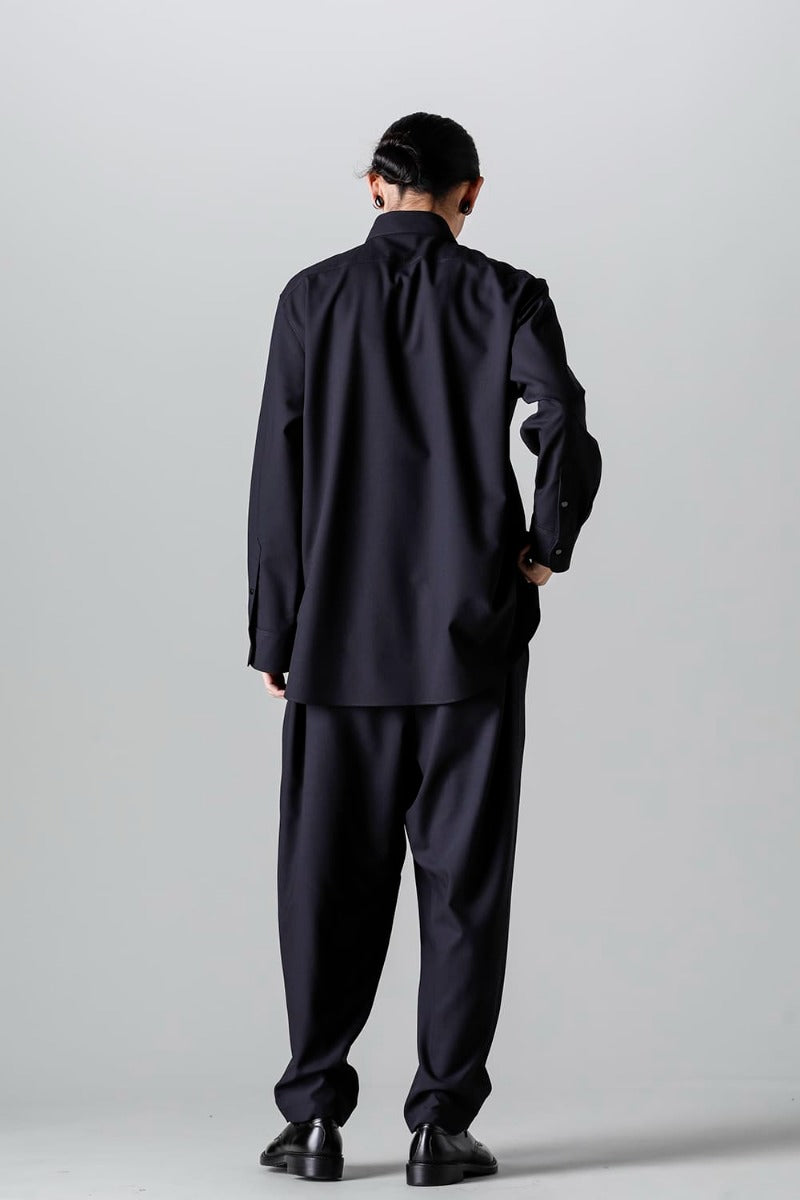 Ornamental Fly Front Shirt cool wool