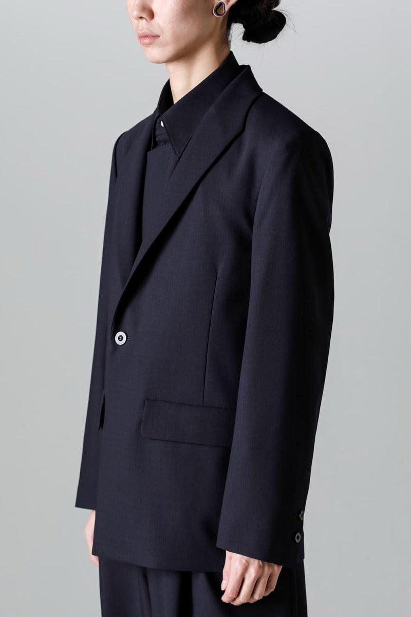Modified Shawl Collar Jacket (cool wool)
