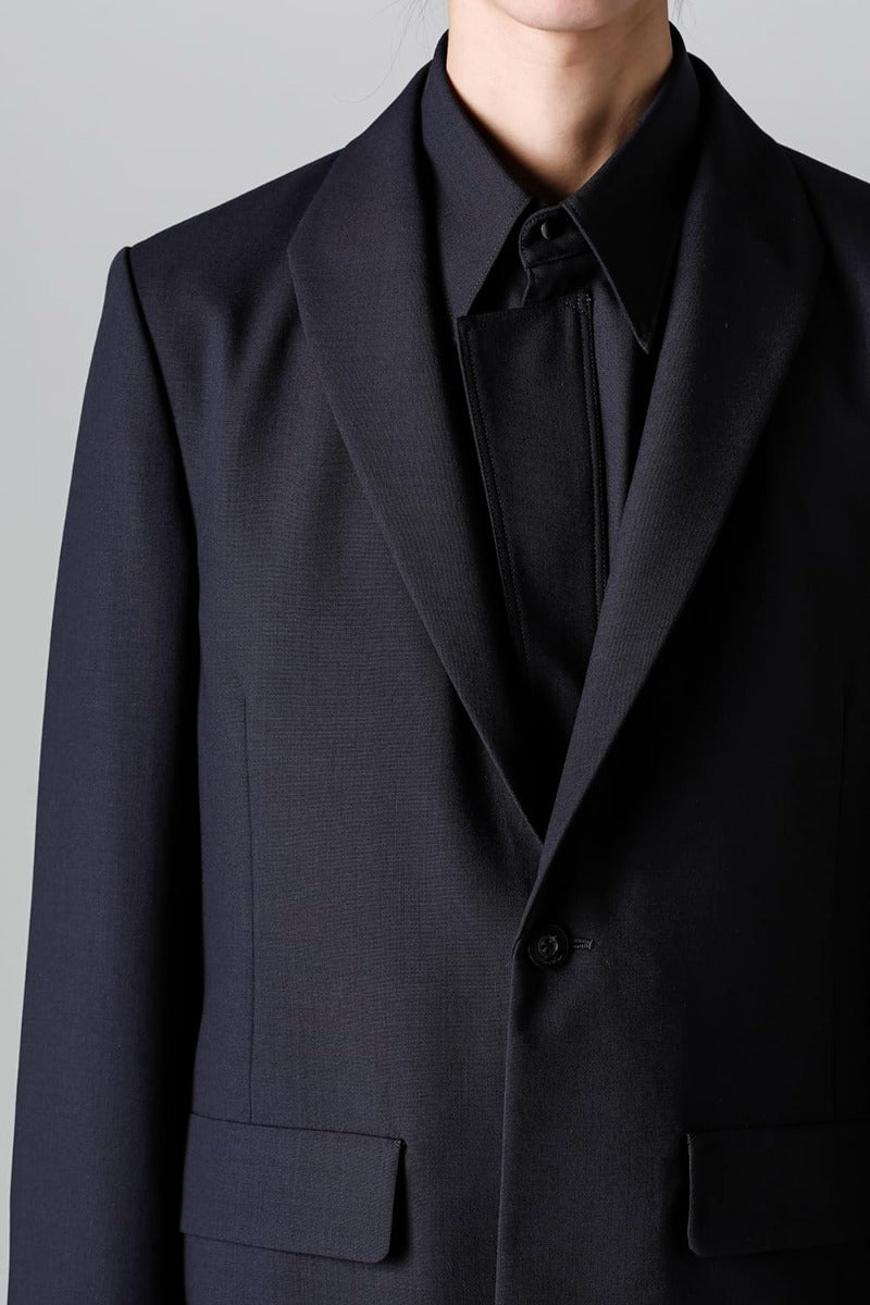 Modified Shawl Collar Jacket (cool wool)