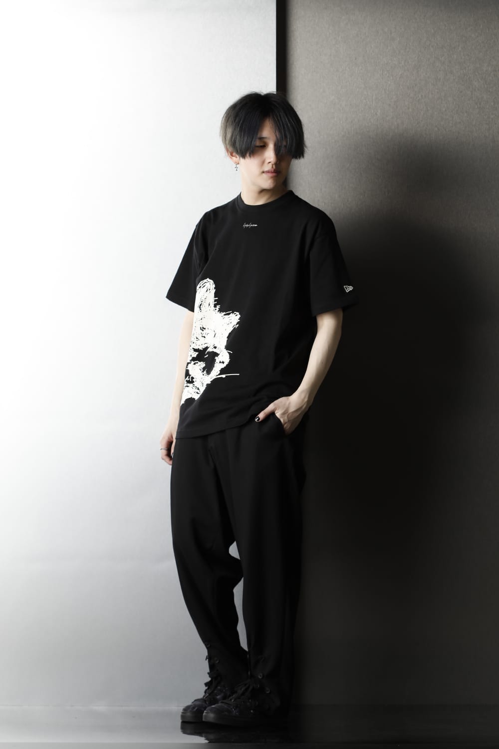 New Era × Yohji Yamamoto Front print Short sleeve T-shirt