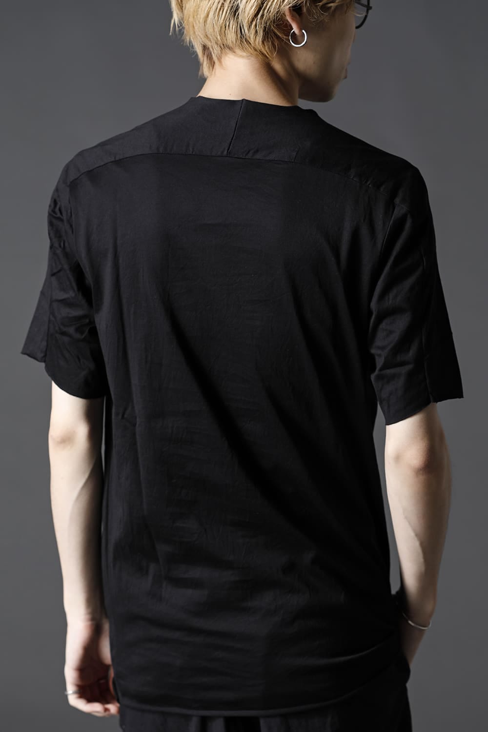 シルケット コットン ショートスリーブ カットソー ブラック