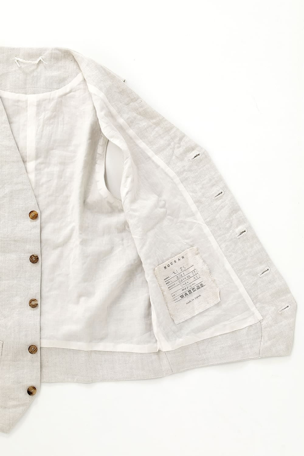 Cotton Linen Denim Gilet