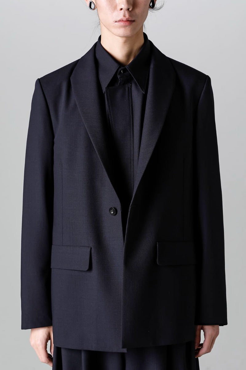 Modified Shawl Collar Jacket (cool wool)