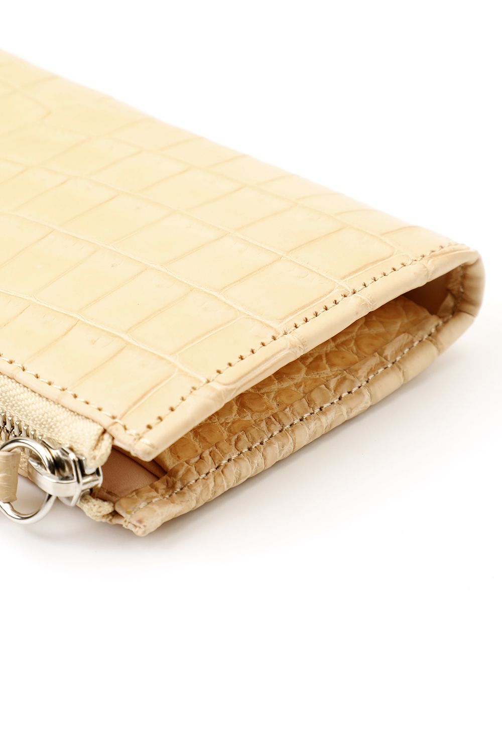 Tower Wallet Cow Crocodile Natural